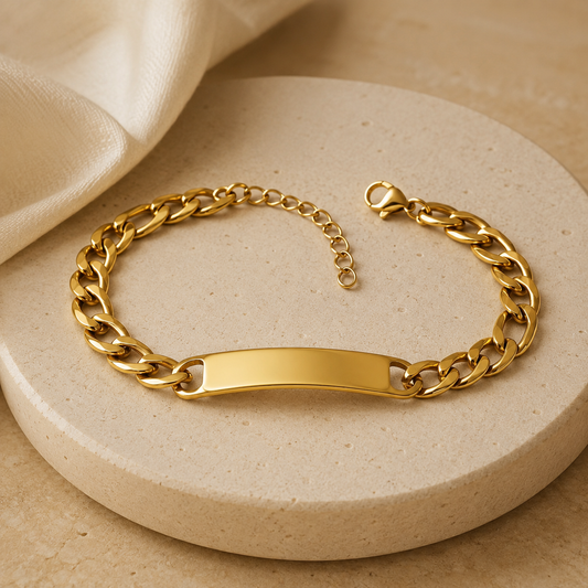 Bracelet Personnalisable Or – Acier Inoxydable
